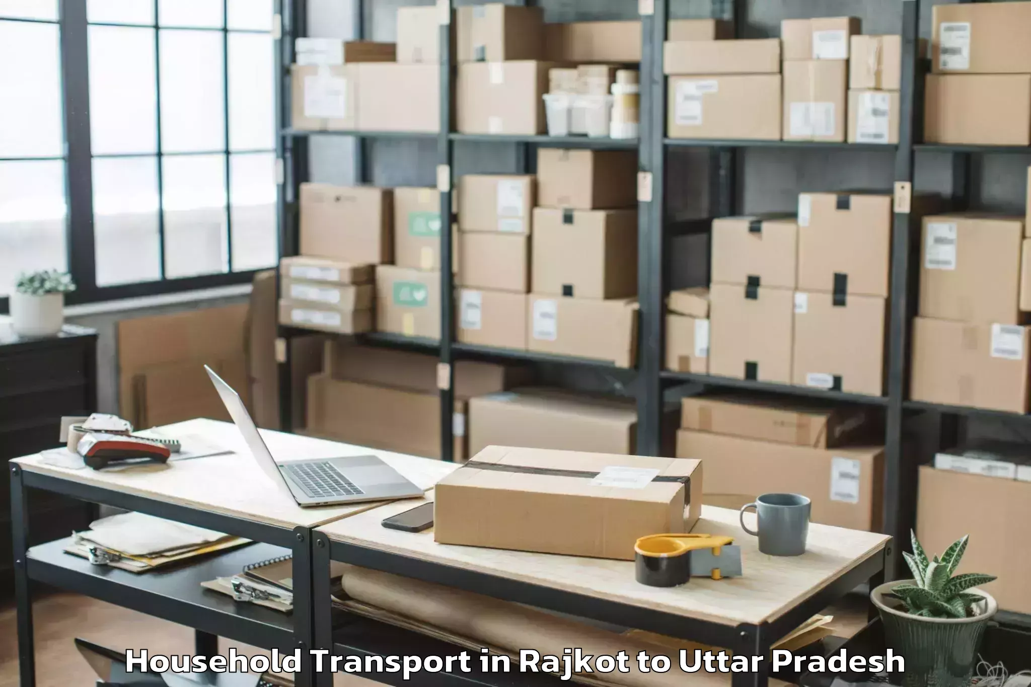 Professional Rajkot to Dudhinagar Household Transport